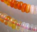 A ++ Mexican Fire Opal 5-6mm Smooth Rondelle Beads