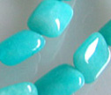 AAA Natural Amazonite Peruvian Blue 7x9mm Puffy Rectangle