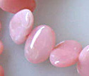 Deep Pink Opal Graduated Cross Oval Beads
