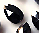 AA Black Cubic Zirconia 6x9mm Flat Briolette