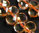 Golden Citrine Faceted 6.5mm Briolette Beads 16" Hong Kong Cut