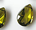 AA Peridot Cubic Zirconia 6x9mm Flat Briolette