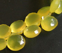 Yellow Chalcedony Faceted 6.5mm Briolettes