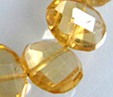 Gem Citrine Faceted 8x10mm Cross Drilled Oval Beads
