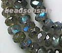 Labradorite Faceted 6mm Rondelle Beads HK