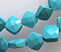 AA Chinese Turquoise Faceted 6mm Diamond Beads