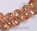 AA Champagne Cubic Zirconia Faceted 5mm Briolettes