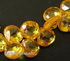 AA Yellow Cubic Zirconia Faceted 5mm Briolettes 