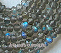 AA Labradorite Micro Faceted 3mm Rondelle 