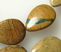Green Line Jasper 12x18mm Flat Drop